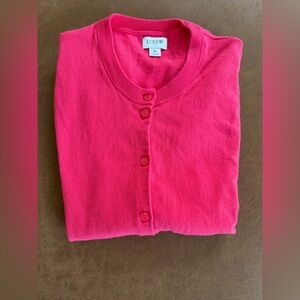 J.Crew Watermelon 100% Cotton Lightweight Cardigan Size Medium